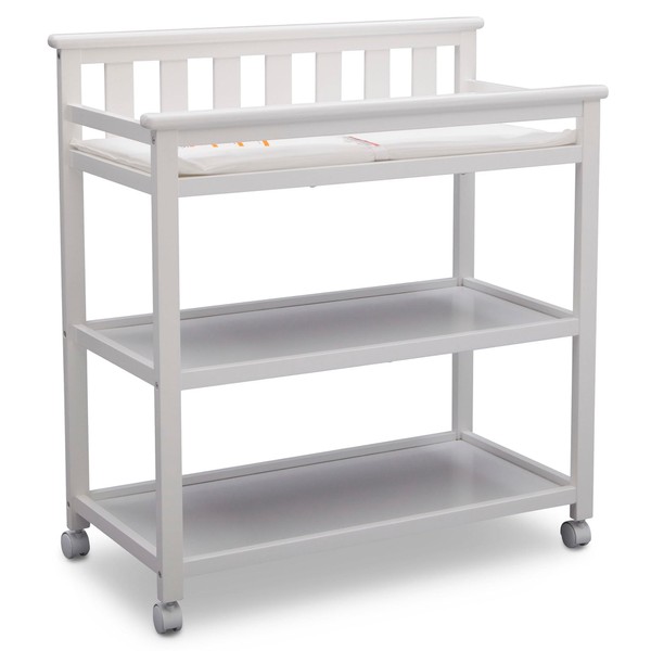 Delta Children Flat Top Changing Table with Wheels and Changing