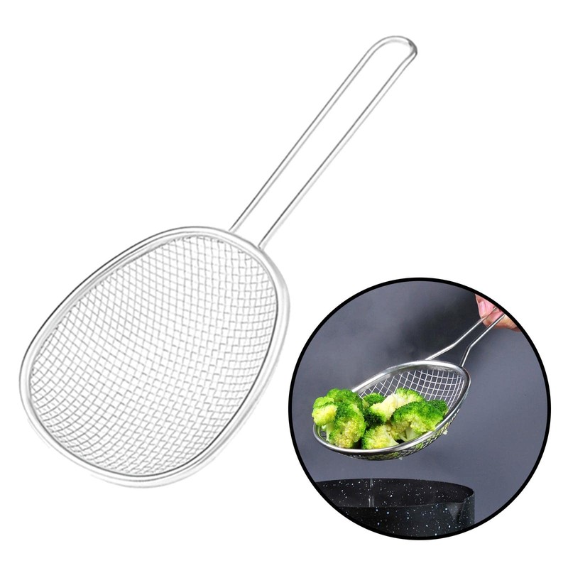perfk Coarse/Fine Mesh Strainers for Kitchen Stainless Steel Mesh Pasta
