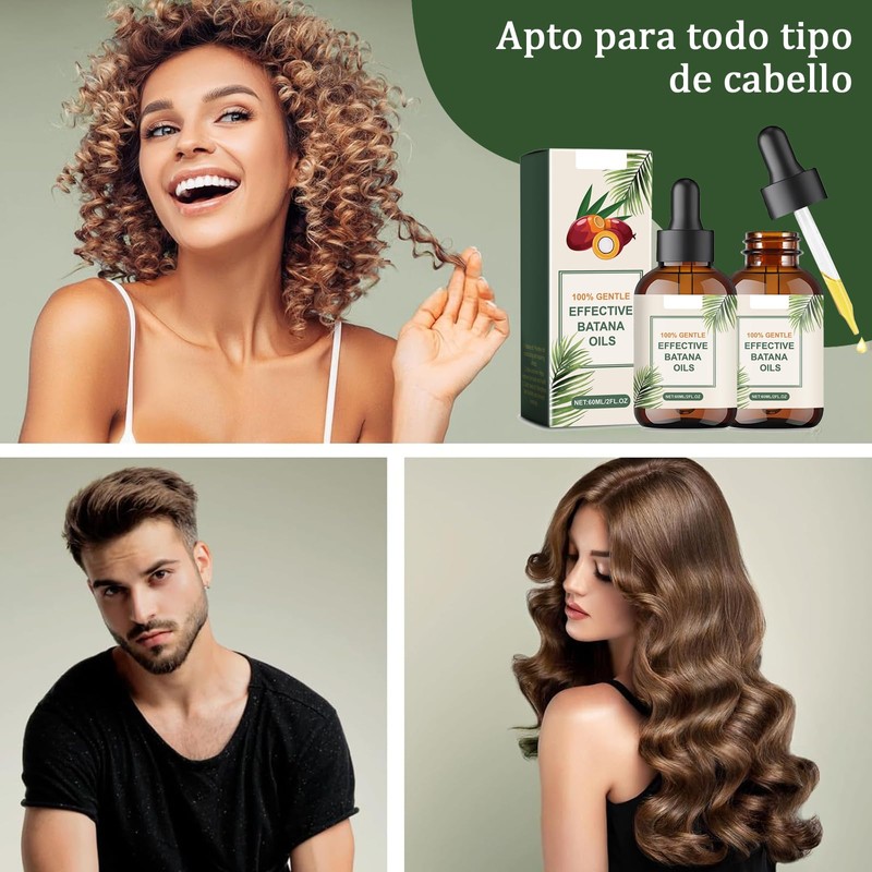 BSMKD 2 Piezas Aceite de Batana, 60ml Batana Hair Oil,