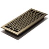 Decor Grates AJH614-A Oriental Floor Register, 6x14 Inches, Antique Brass