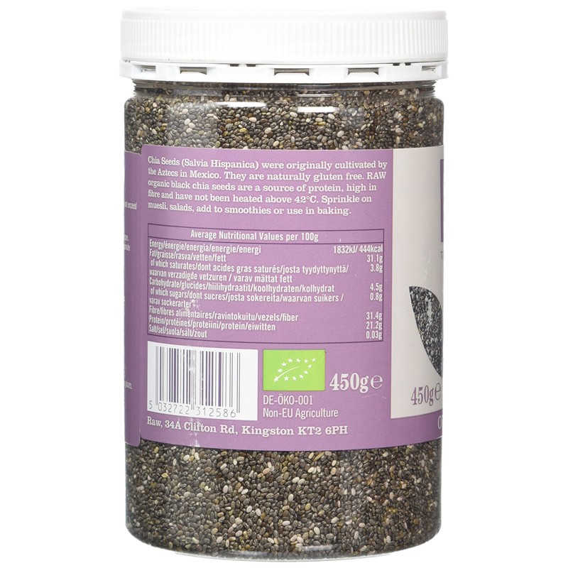 Raw Health Black Chia Seeds - Organic 450g