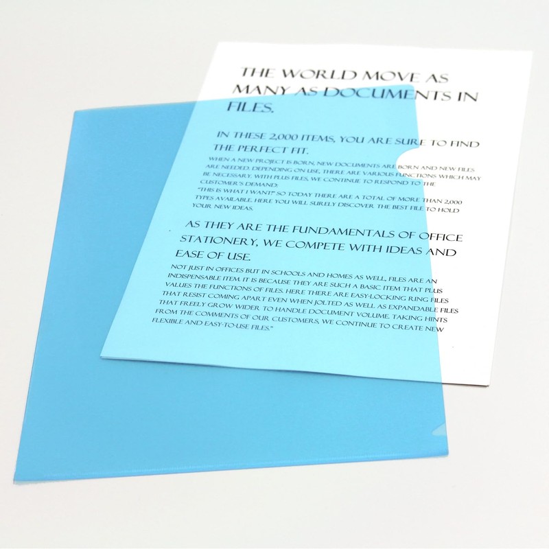 Plus Color Clear Holder A4 Vertical Blue 10 Books 89-341