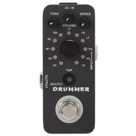 Guitar Looper Pedal, 121 Drum Loops Electric Guitar Monoblock Effect Drum Machine Pedal Loop Pedal Drum Pedal with True Bypass for Guitar Bass