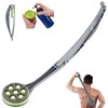 LYIGEOL 21" Lotion applicator for Back,Silicone Body Scrubber,Foldable Bath Brush