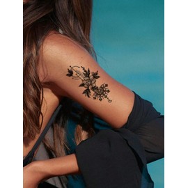 42 Sheets Long Lasting Flower Temporary Tattoos for Adults Women Featuring Sunflower Moon Rose 3D Realistic Peony Floral Stickers for Arm Neck and Kids Temporary Tattoos