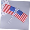 TEHAUX 50 Pack Usa Flags Mini America Flags Stick Polyester