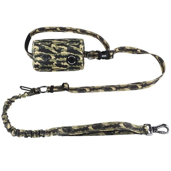 COSOWO Hands Free Dual Handle Retractable Bungee Leash with Reflective