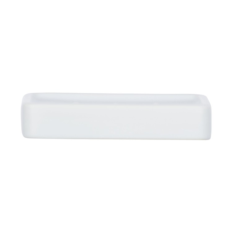 Wenko Hexa Soap Dish Ceramic White 9.5 x 13 x