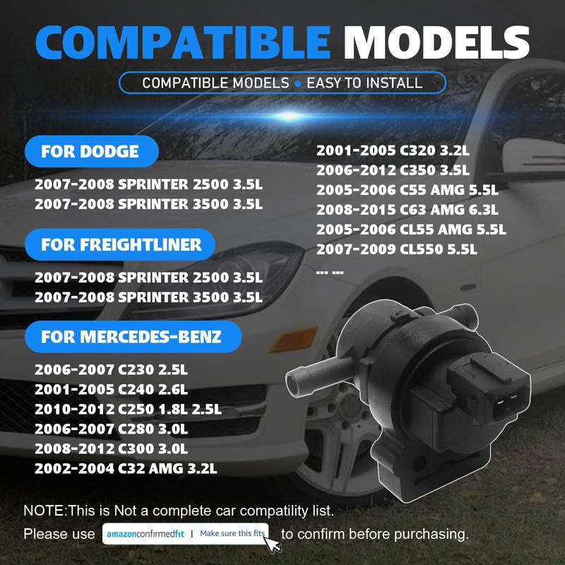 911852 Vapor Canister Purge Valve for Chrysler Crossfire 3.2L 2004-2008
