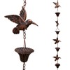Aifeorzo 8.5FT Rain Chain, Hummingbird Rain Chains for Gutters, Functional