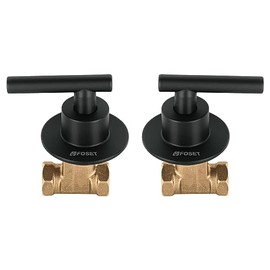 Foset Tubig TBE-062M, Juego manerales palanca roscables para regadera color negro