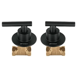 Foset Tubig TBE-062M, Juego manerales palanca roscables para regadera color negro