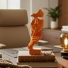 FOLKOR LIFE Thinker Statue Speak No Evil with Soft Velvety