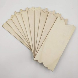 24 Pcs Blank Wood Plaque DIY Craft Unfinished Wood Signs Pieces Ornaments Jagged Wood Board for Home Wedding Party Woodsy Decor