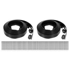 uxcell Landscape Edging, 2Pcs 60FT x 2" - No Dig Garden Edging Kit with 54 Stakes, Landscape Edging Border for Garden Lawn Flower Bed Yard Grass (Black)