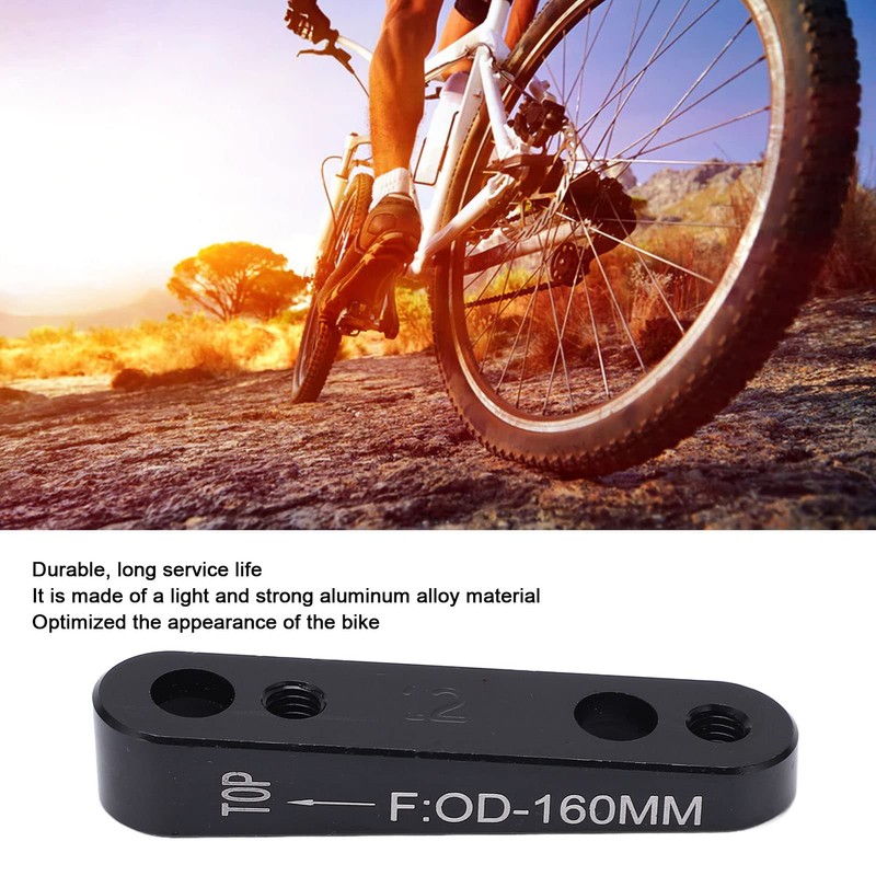 Hapivida Flat Mount Disc Brake Adapter, 140mm/160mm Front/Rear Bicycle Flat
