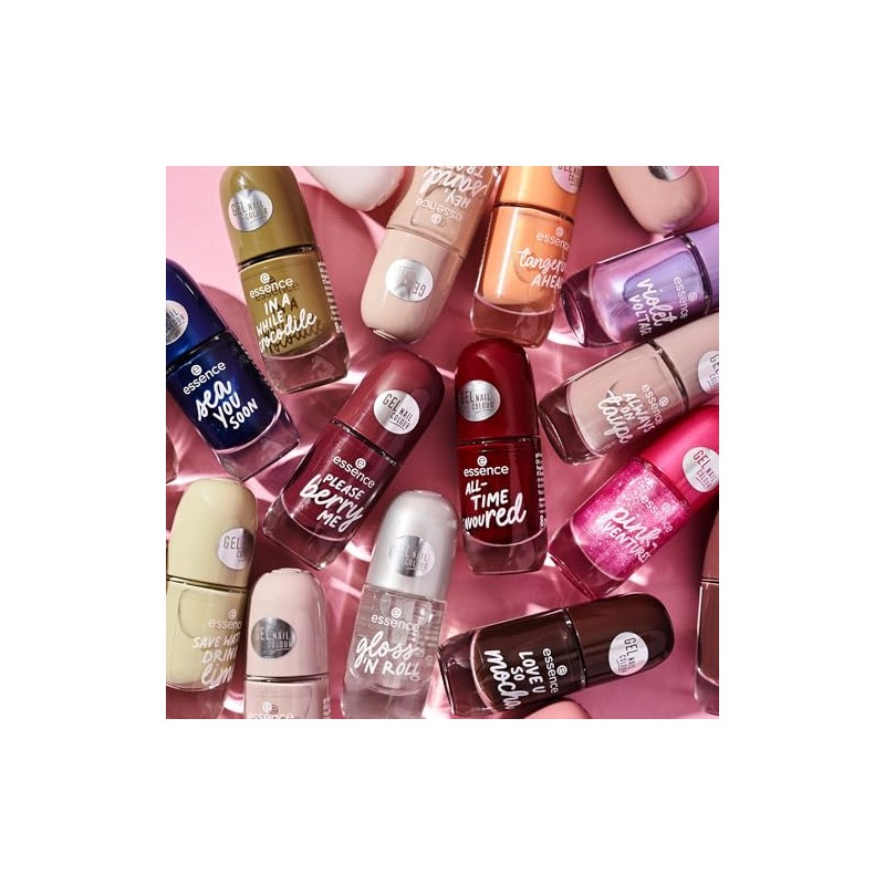 essence gel nail colour, nail polish, no. 14, red, long-lasting,