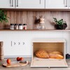 HOMEKOKO Vintage Large Wood Bread Box for Kitchen Counter, Retro