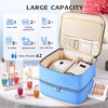 DreamGenius Nail Polish Organizer Case Holds 42 Bottles, Portable Double-Layer