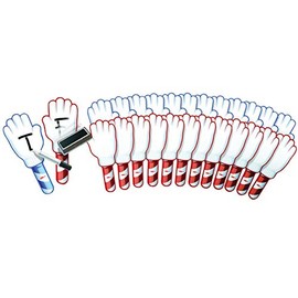 Roylco Hands-Up Dry Erase Answer Board, 5 X 11 in, Blue/Red, Pack of 24 - 1402945