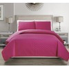 Embossed Pink Reversible Bedspread/Quilt Set King