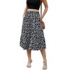 Lyrur Black Skirts for Women High Elastic Waist Ruffle Floral