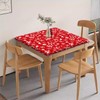 Christmas Square Fitted Floral Tablecloths, Christmas Bells Elastic Edge Home