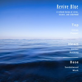 Revive Blue Fragrance Oil, MitFlor Single Scented Oil, Large Size Premium Grade Fragrance Oil for Soap & Candle Making, Aromatherapy Oil, Men & Ocean Scent for Home Fragrance, 30ml