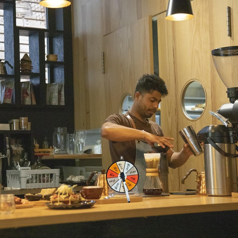 iobiotio Small Prize Wheel with Pen, 6 inch Spinning Wheel