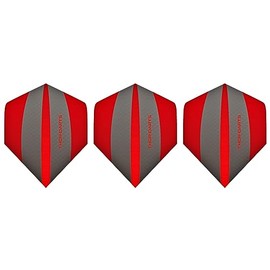 THOR-DARTS Exclusiv-Line: 120 Micron F3 Darts Flights HD-240 Grey Dart Flights Extra Long Durable Thickness > 100 Micron Extra Strong (Pack of 9 (3 Set), Red)
