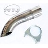 Curl Down Exhaust Tail Pipe Clamp On Curve Downwards Tip