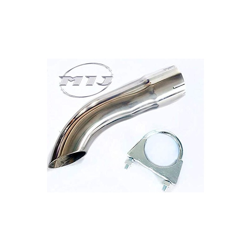 Curl Down Exhaust Tail Pipe Clamp On Curve Downwards Tip