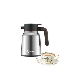 34 Oz Carafes for Hot Liquid, Stainless Steel Insulated Vacuum Thermal Coffee Carafes For Keeping Hot, 1 Liter Coffee Dispenser(silver)