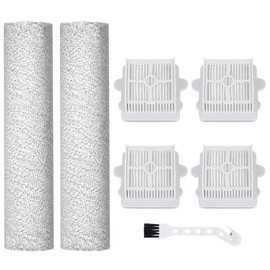 Chrostion F25 Brush Replacement Compatible with Roborock F25 GT, F25 Ultra, F25 ACE/ F25 ALT/ F25 LT/ F25 RT Cordless Vacuum Cleaner,2 Roller Brushes+4 HEPA Filters+1 Cleaning Tool