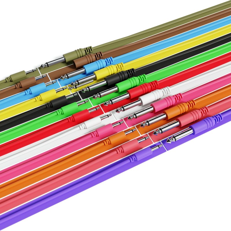 ExcelValley - Mono Patch Cables - TS 3.5mm 1/8" to
