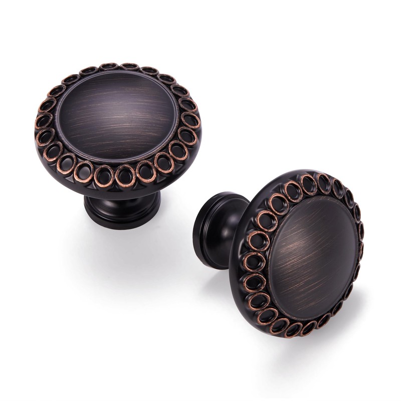 YCSJ Round Cabinet Hardware Knobs - 10 Pack / 1.26