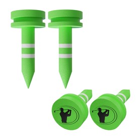 25mm Castle Bamboo Golf Tees - Biodegradable, Sustainable & Strong Golf Tees Bamboo Material - Golf Accessories - Golf Gifts for Men - Consistent Ball Height - 30 Golf Tees Wooden - Green Colour Tee