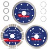 Konvixon 3PCS 4-1/2 Inch Diamond Cutting Blades for Angle Grinder,