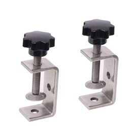 BOLWHAO Heavy Duty C-Clamp Tiger Clamp Wood Clamps Stainless Steel C-Clamp for Welding Carpenter Building Household Mount G-Clamp With Wide Jaw Openings 2PCS
