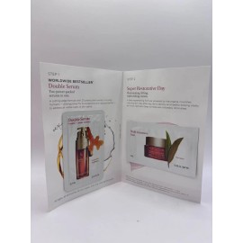 Clarins LOT OF 13 CLARINS PARIS DOUBLE SERUM 0.9ML/EA & SUPER RESTORATIVE DAY 2ML/EA