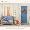 MACKENZIE-CHILDS Entrance Mat, Decorative Outdoor Front-Door Mat, Coir Doormat, Blue-and-White