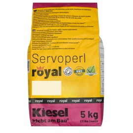 Kiesel Servoperl Royal High-Strength Stain and Water Repellent Grout 11lbs (5kg), Alumina Cement Based, Designed for Walls, Floor Tile Installations Colored in Jasmin