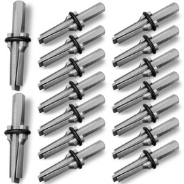 Gisafai 16 Pcs Rock Splitting Wedges, 3/4'' Wedge and Feather Shims, Heavy Duty Chisel and Feather Stone Splitting Tools Rock Hounding Equipment for Marble Rocks Concrete Granite