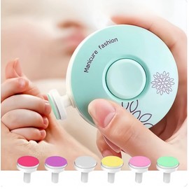 Baby Nail Filer Electric Infant Nail Trimmer Kit, Safe Baby Grooming Kit for Newborn Toddler Kids (green)