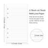 (2-Pack) Lined Paper for Filofax Personal Size Planner/Binder, Total 200