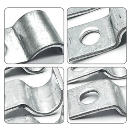 20pcs 1 Hole Pipe Straps Clamp Clips, Iron Zinc-Plated Rigid Pipe Clamp, Snap-On Installation,for Fixing EMT Conduit and Other Pipes On Different Surfaces(8mm)