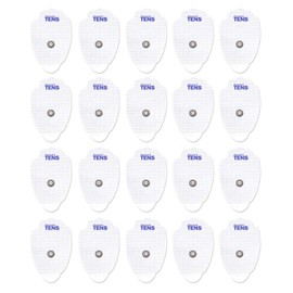 Discount TENS - Electrodes, Super Value 20 Replacement Electrode Pads for TENS Units, Snap TENS Unit Electrodes