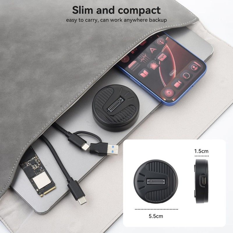 ELUTENG Single M.2 NVMe to USB C/USB A Docking Station
