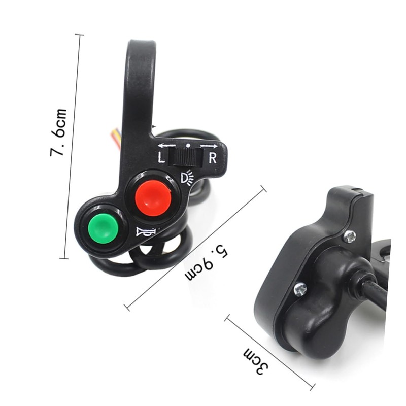 STOBAZA Multifunctional Replacement Switch for Motorcycle E Bike and Tricycle