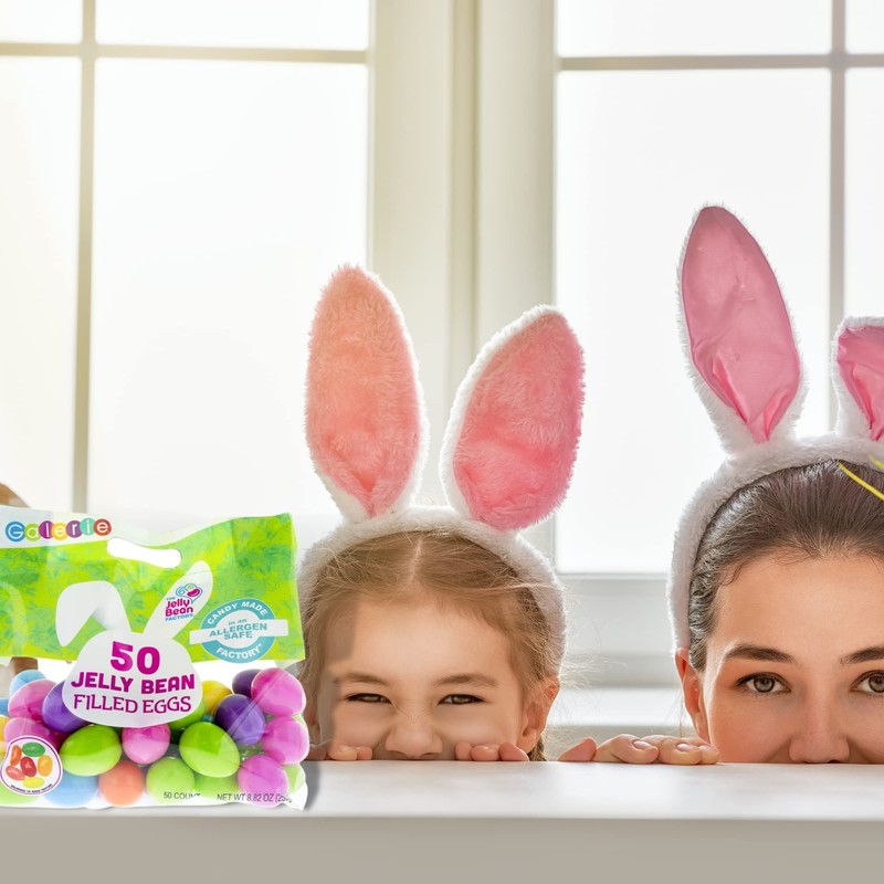 Bulk Plastic Candy Filled Easter Eggs, Jelly Beans, Assorted Bag